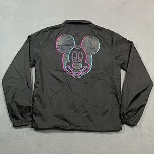 Neff X Disney Windbreaker Jacket Mens Medium Black‎ Mickey Mouse Double SIded